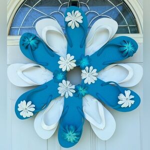 Blue Wreath, Home Decor Wreath, Summer Wreath, Spring Decor